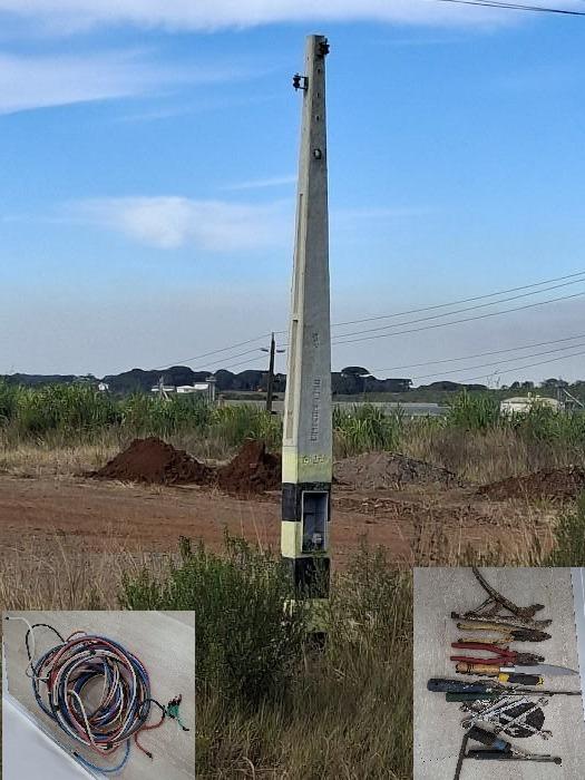 Homem é preso por furto de fios de energia