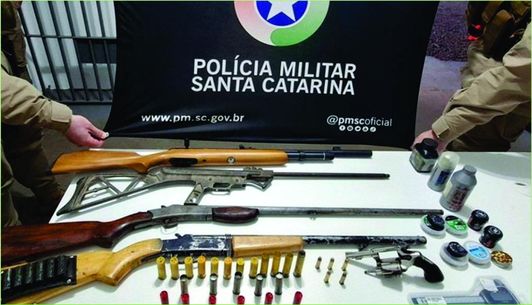 Homem é preso por posse irregular de armas de fogo em Chapecó