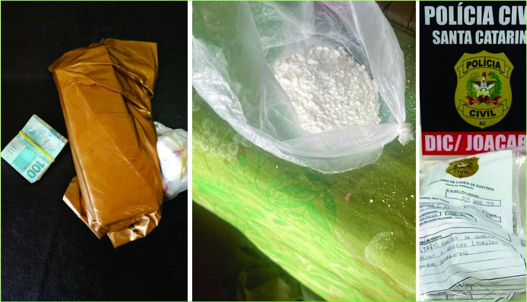 DIC de Joaçaba prende jovem por tráfico de drogas e apreende entorpecentes