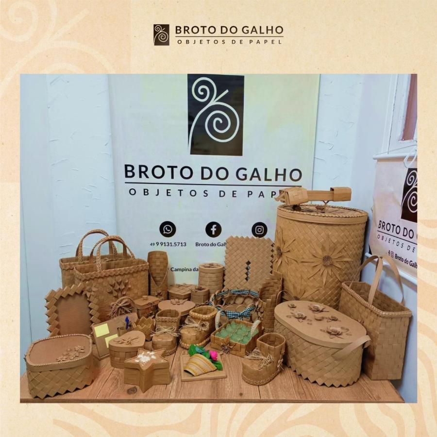 Broto do Galho (peças artesanais) no estande da Irani na Feira Gera 2025