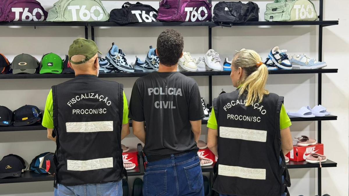 Polícia apreende R$ 2,3 milhões em produtos piratas em Santa Catarina