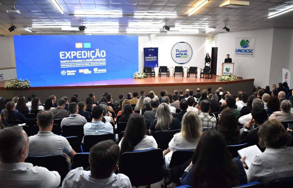 Fapesc promove 3ª Expedição Santa Catarina e União Europeia na Unoesc Joaçaba