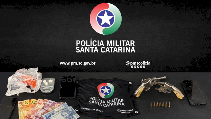 PM detém cinco pessoas e apreende drogas e armas de fogo em Concórdia