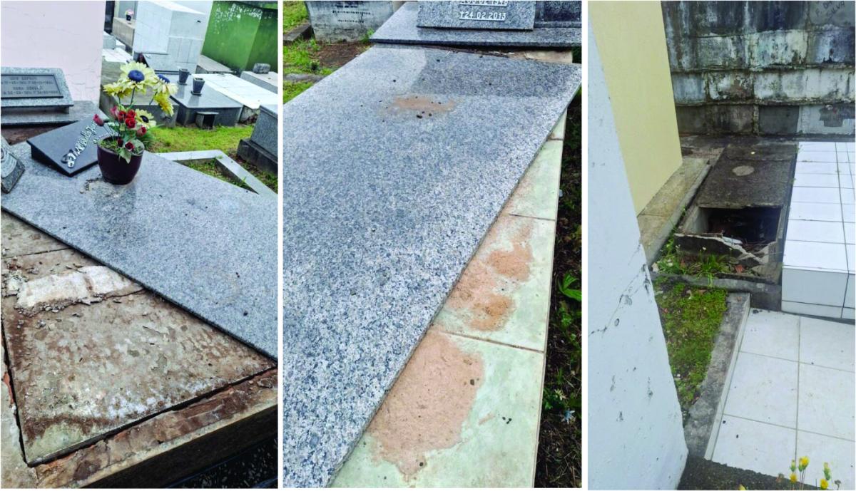Vandalismo no Cemitério de Herval d’Oeste