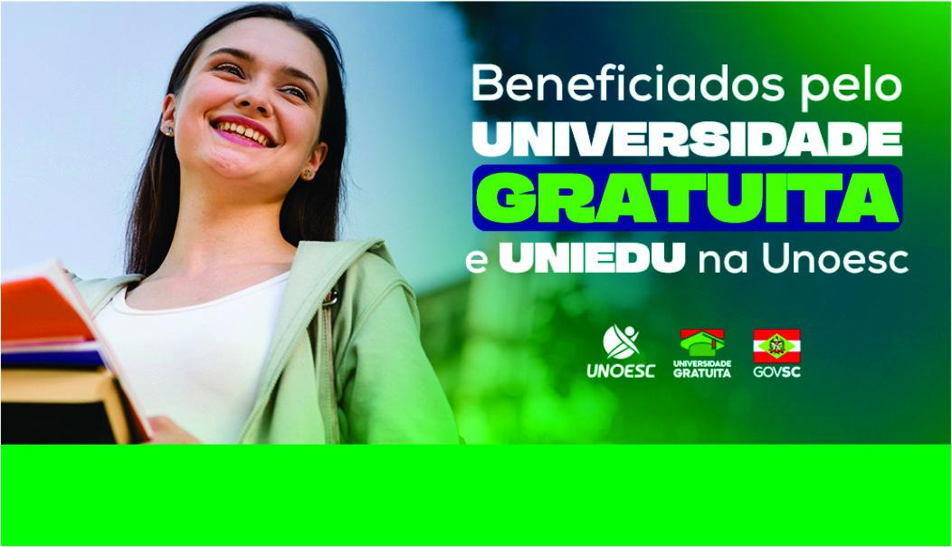 Programas Universidade Gratuita e UNIEDU beneficia 10 mil, na Unoesc