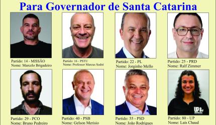 Candidatos a Governador de SC e ao Senado