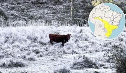 Frio avança e coloca 13 estados do Brasil em alerta para queda brusca de até 5°C