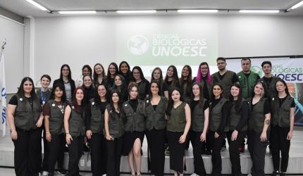 Ciências Biológicas da Unoesc na primeira Cerimônia de Entrega do Colete