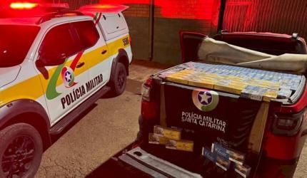 Quase 12,5 mil maços de cigarros paraguaios são apreendidos na SC-350