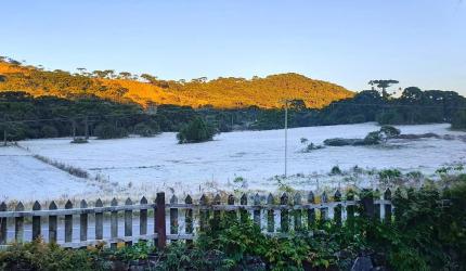 Frio intenso: Massa polar trouxe o maior frio do ano, -10°C em Santa Catarina