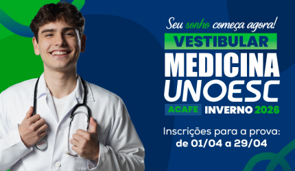 Estão abertas as inscrições para o Vestibular de Medicina da Acafe