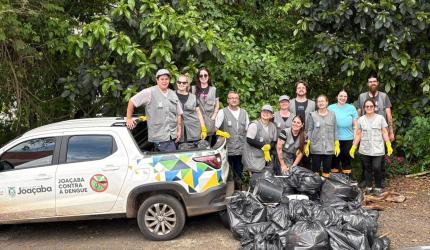 Mutirões de limpeza para eliminar criadouros do mosquito da dengue, em Joaçaba