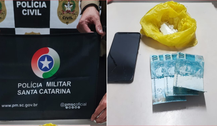PM prende mulher por tráfico de drogas e resistência em Joaçaba