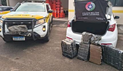 Operação conjunta apreende quase 100 quilos de maconha em Campo Erê