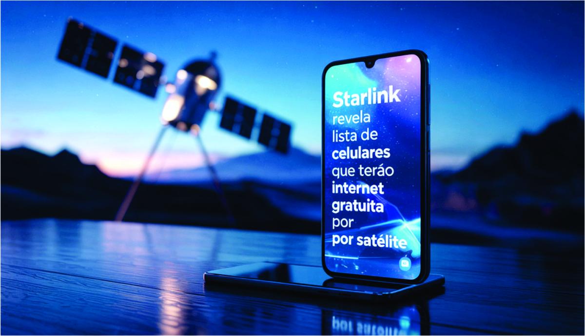 Starlink revela lista de celulares que terão internet gratuita por satélite a partir de 31 de julho de 2025